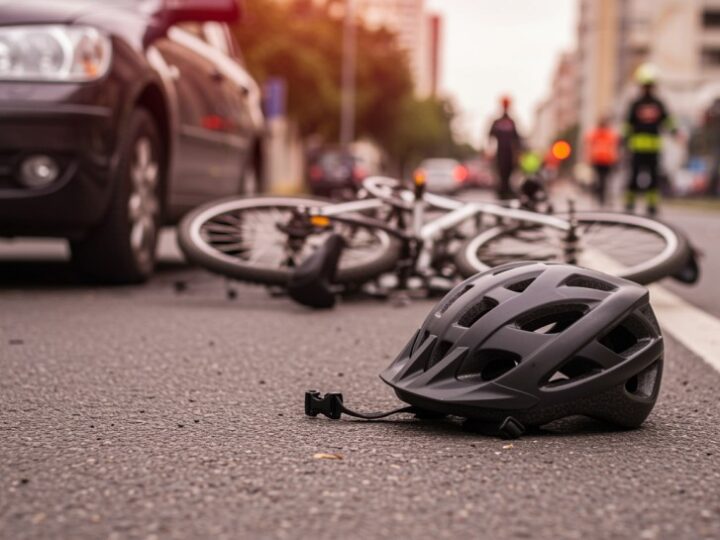 Kierowca ucieka po potrąceniu rowerzysty z dzieckiem, policja ignoruje kolizję