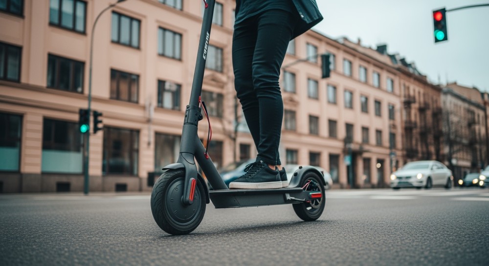Pijany kierowca hulajnogi upada po zaledwie dwóch metrach jazdy!