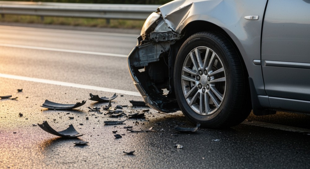 Wypadek na DW631 w Zielonce: Ruch zablokowany, jedna osoba w szpitalu!