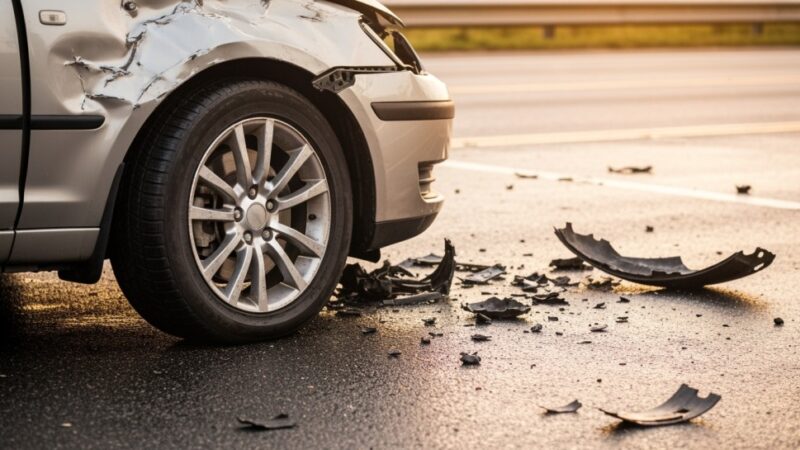 Audi Q3 spadło z wiaduktu w Warszawie, ale na szczęście nikt nie ucierpiał!