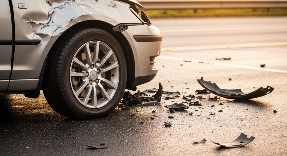 Audi Q3 spadło z wiaduktu w Warszawie, ale na szczęście nikt nie ucierpiał!