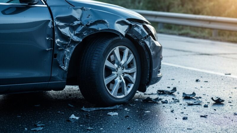 Motocyklista ranny w wypadku na ul. Berezyńskiej – interwencja straży pożarnej