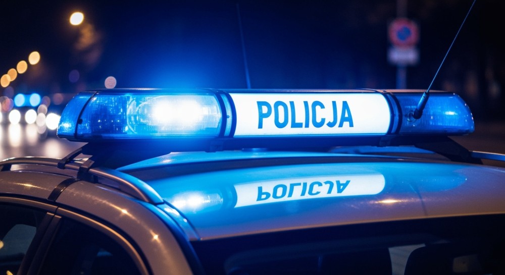 Zatrzymany przestępca z dwoma listami gończymi w rękach policji