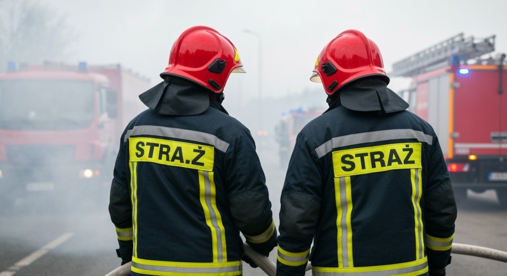 Szybka akcja strażaków ratuje warsztat samochodowy w Warszawie przed pożarem