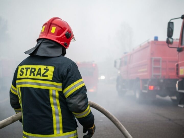 Groźny pożar w Białołęce: strażacy w akcji ratunkowej