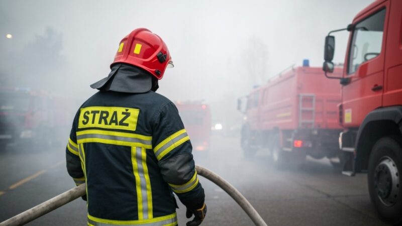 Groźny pożar w Białołęce: strażacy w akcji ratunkowej