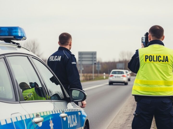 Kierowca bez uprawnień zatrzymany za jazdę bez świateł w Nowym Prażmowie