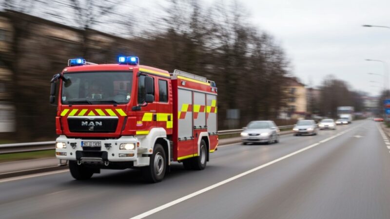 Groźny pożar dostawczaka w Regułach: strażacy w akcji na Alejach Jerozolimskich