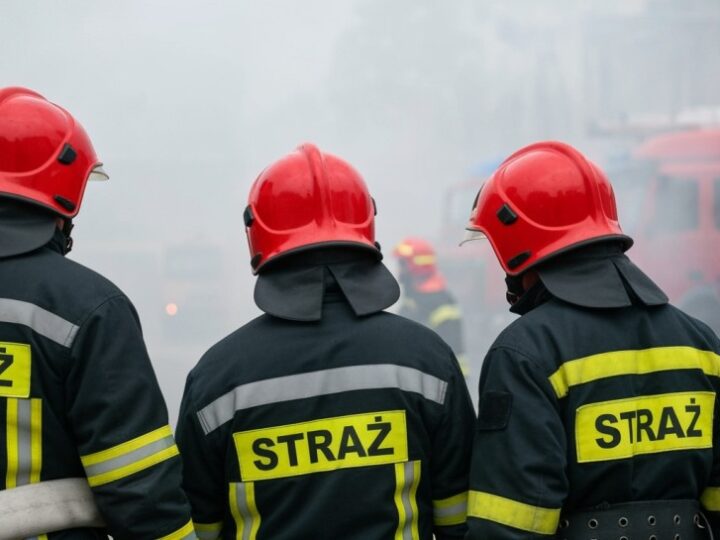 Błyskawiczne działania strażników ratują sytuację przy płonącym aucie