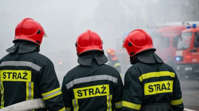 Błyskawiczne działania strażników ratują sytuację przy płonącym aucie