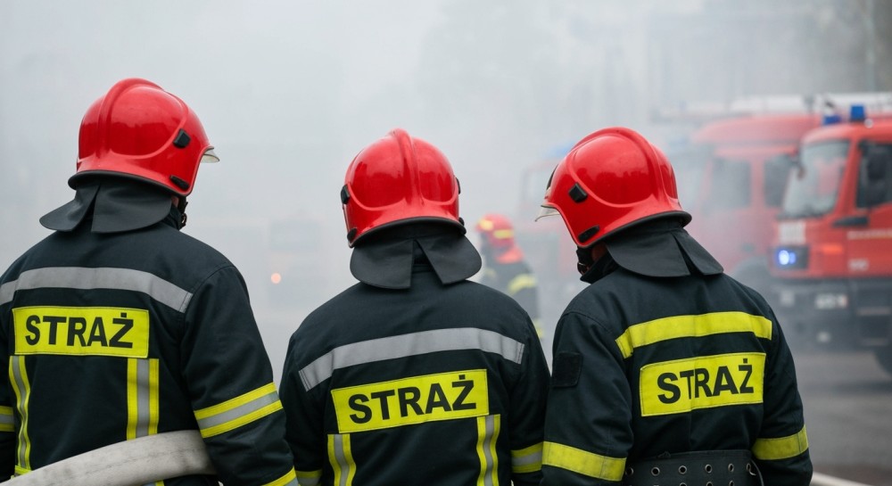 Błyskawiczne działania strażników ratują sytuację przy płonącym aucie