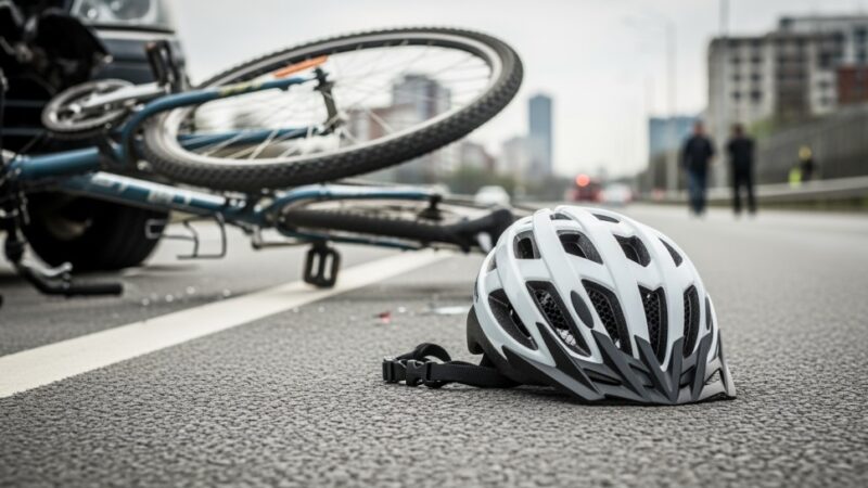Pijany rowerzysta w szpitalu po groźnym wypadku z autem