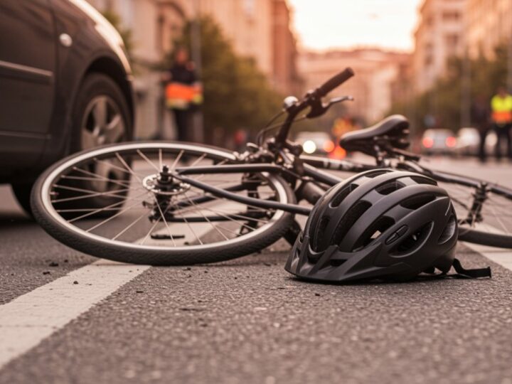 Rowerzysta bez kasku w poważnym wypadku – dramatyczne zdarzenie na skrzyżowaniu