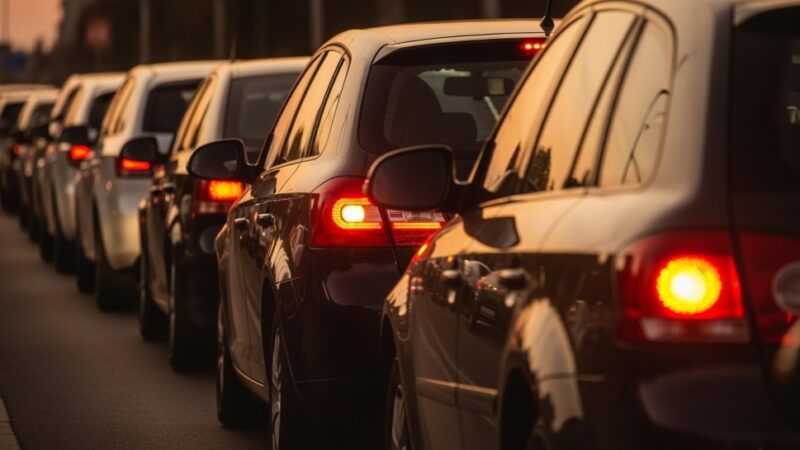 Latarnia przewróciła się, blokując ruch na Stoczkowskiej