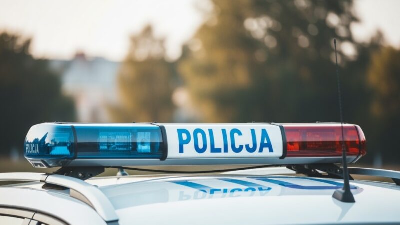 Czworonożny stróż bezpieczeństwa na ulicach Grójca