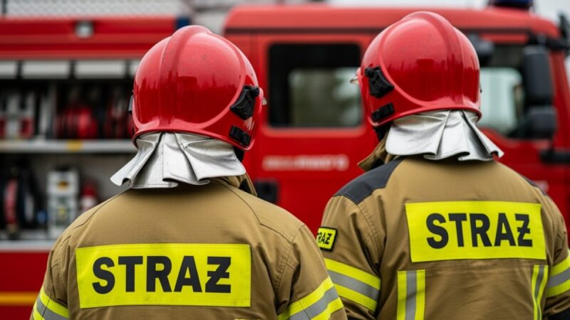 Ogień pod blokiem: Mężczyzna aresztowany za podpalenie własnych rzeczy