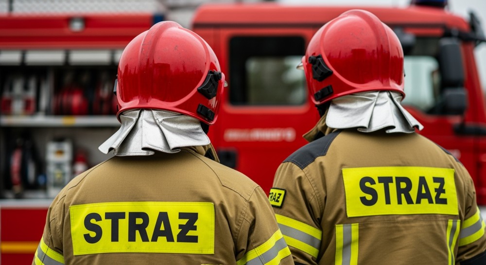 Ogień pod blokiem: Mężczyzna aresztowany za podpalenie własnych rzeczy